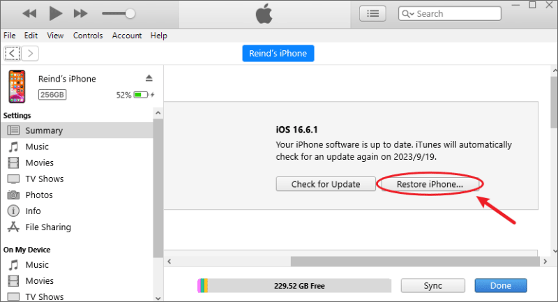 restore-iphone-to-remove-screen-time-passcode