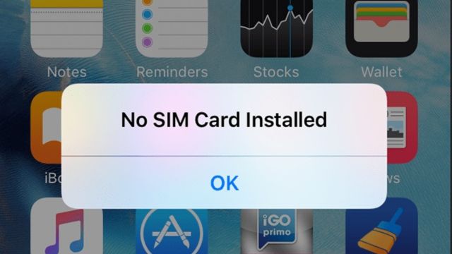 how to fix no sim card error on iphone