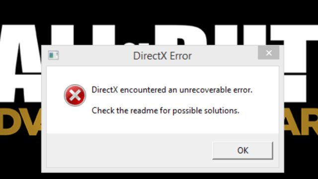 Fix DirectX Error Modern Warfare