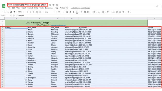 How to password-protect a Google Sheet