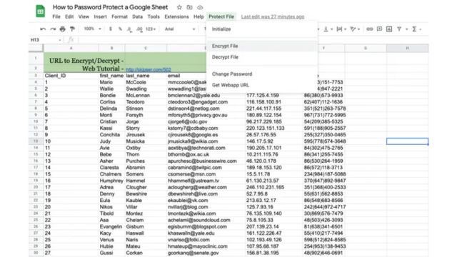 How to password-protect a Google Sheet