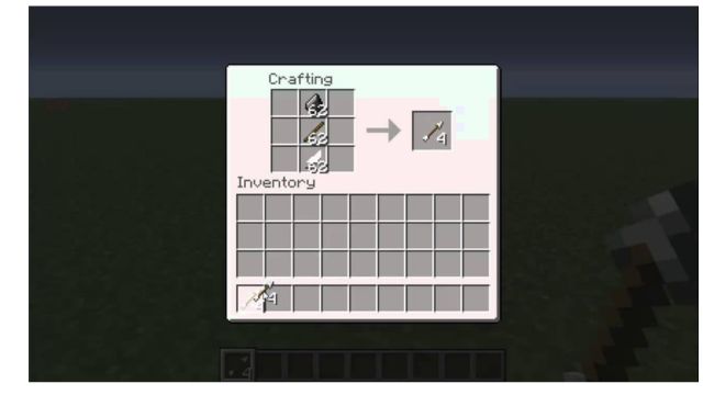 how do you make an arrow in minecraft