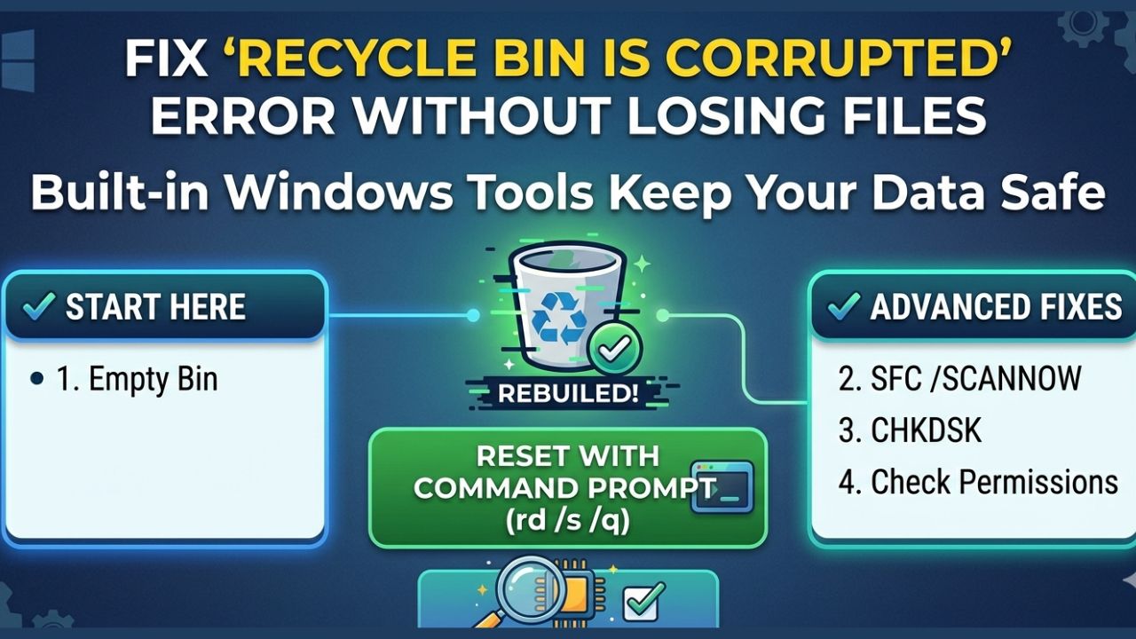 Fix 'Recycle Bin Is Corrupted' Error Without Losing Files