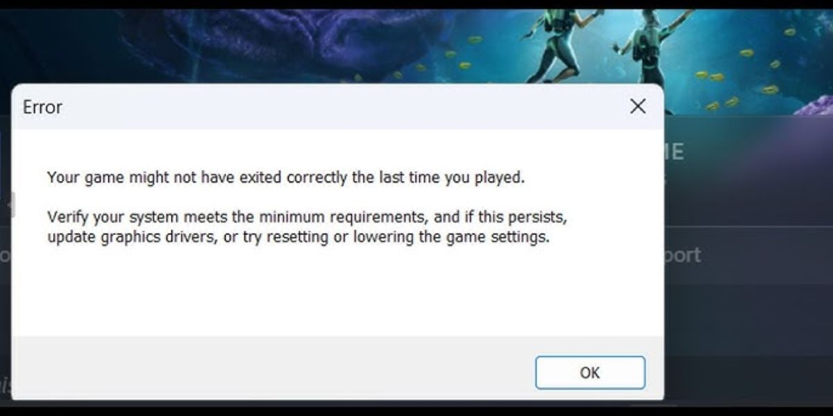 Fix Subnautica 2 'Game Exited Incorrectly' Error Popup